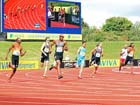 Angelo Taylor leads the 400 metes, 2012 Samsung Diamond League, Birmingham.